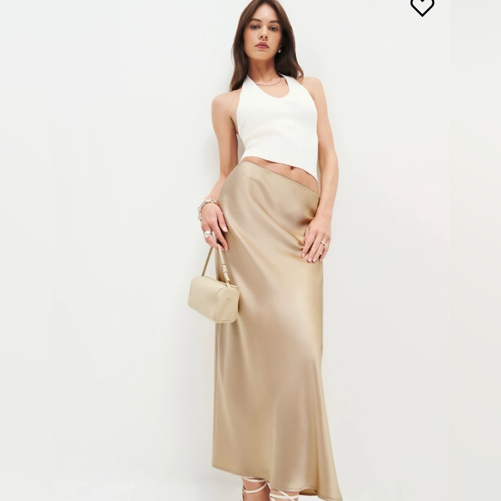 NWT Reformation Layla Silk Skirt Size 2